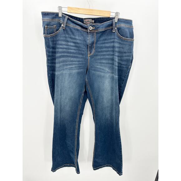 Torrid Medium Wash Luxe Slim Boot Cut Plus Size Jeans Women's Size 22R - Picture 8 of 8